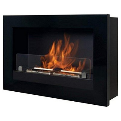 From wall to ceiling BIO-FIREPLACE - Treviso - Black